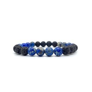 8mm Rocky Marine Beaded Bracelet